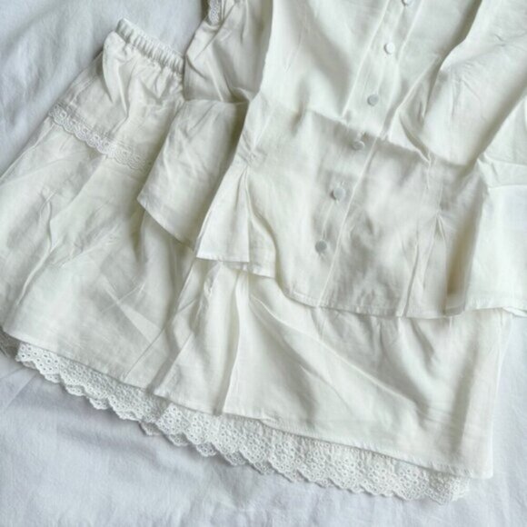 NEW Reformation Valetta Two Piece Matching Skirt Set in White | US 4 UK 8 - Picture 11 of 14